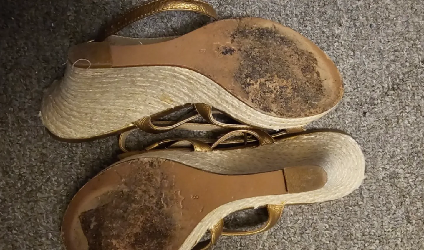 #freecycle   Michael Kors Gold Wedge Sandals image indicator(4)