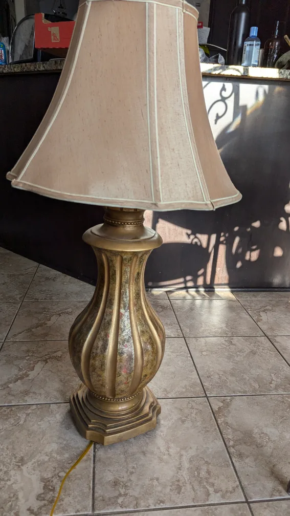 Elegant Gold Table Lamp with Shade image indicator(4)