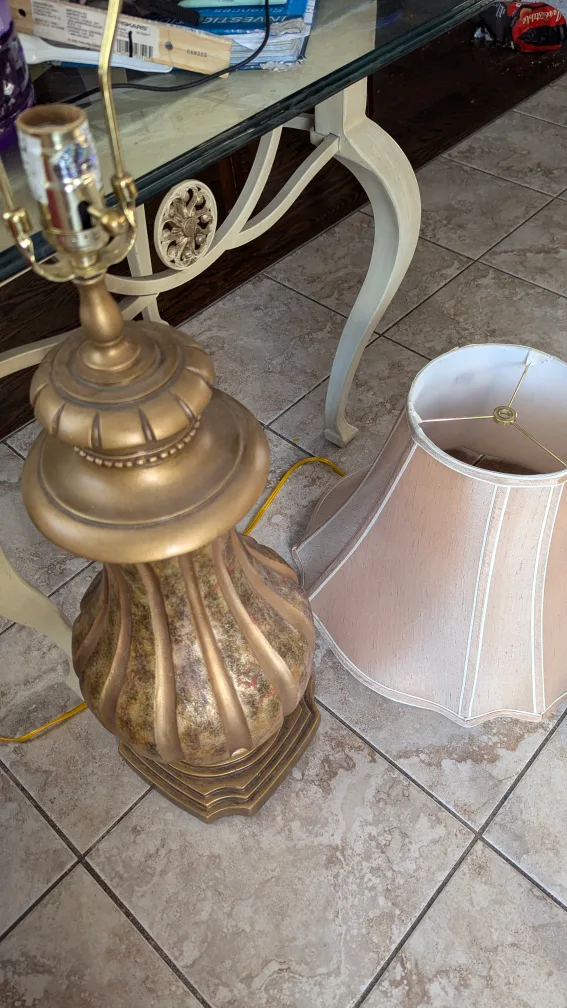 Elegant Gold Table Lamp with Shade image indicator(5)