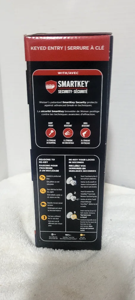 Weiser SmartKey Keyed Entry Door Knob Set - Gold image indicator(4)