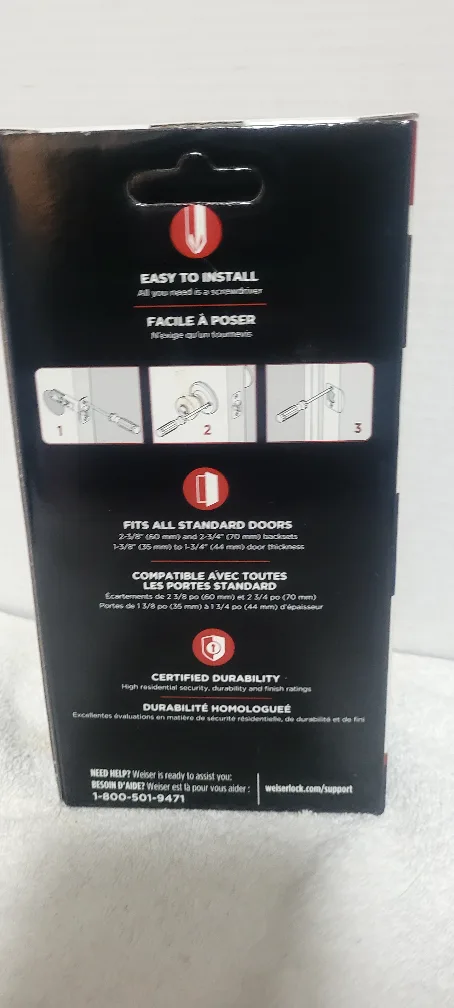 Weiser SmartKey Keyed Entry Door Knob Set - Gold image indicator(5)