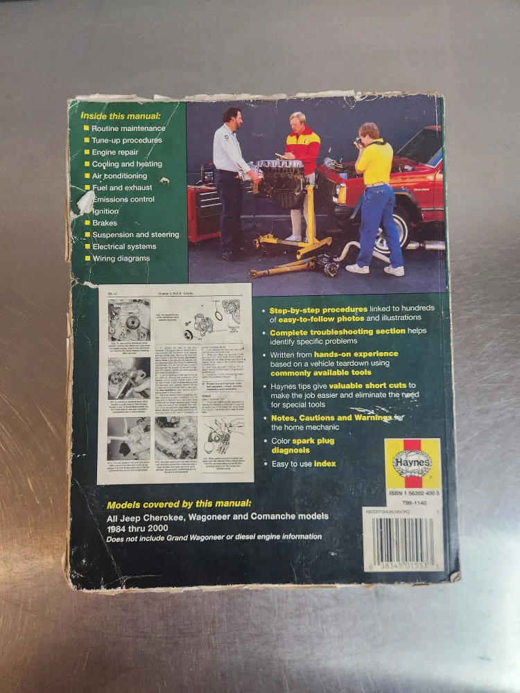 Haynes Jeep Cherokee Repair Manual (1984-2000) image indicator(2)