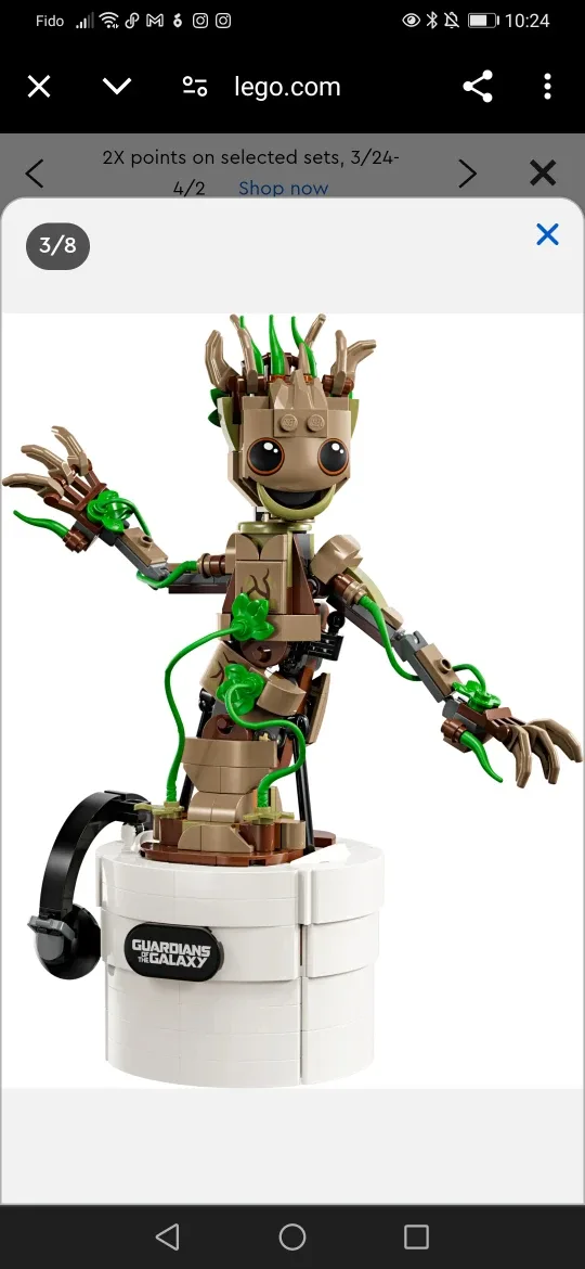 LEGO Marvel Guardians of the Galaxy Dancing Groot Building Kit image indicator(4)