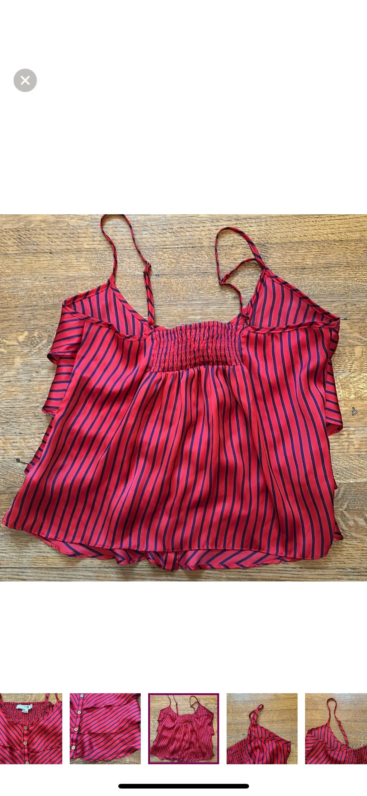Striped satin-like tank top image indicator(4)