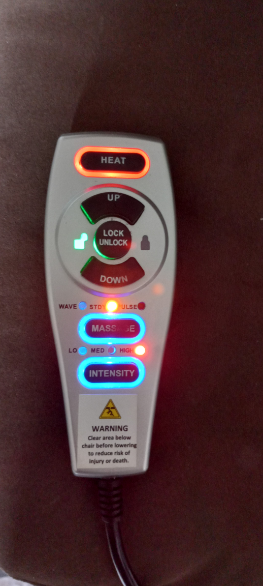 Brown Recliner with Heat and Massage - photo 5