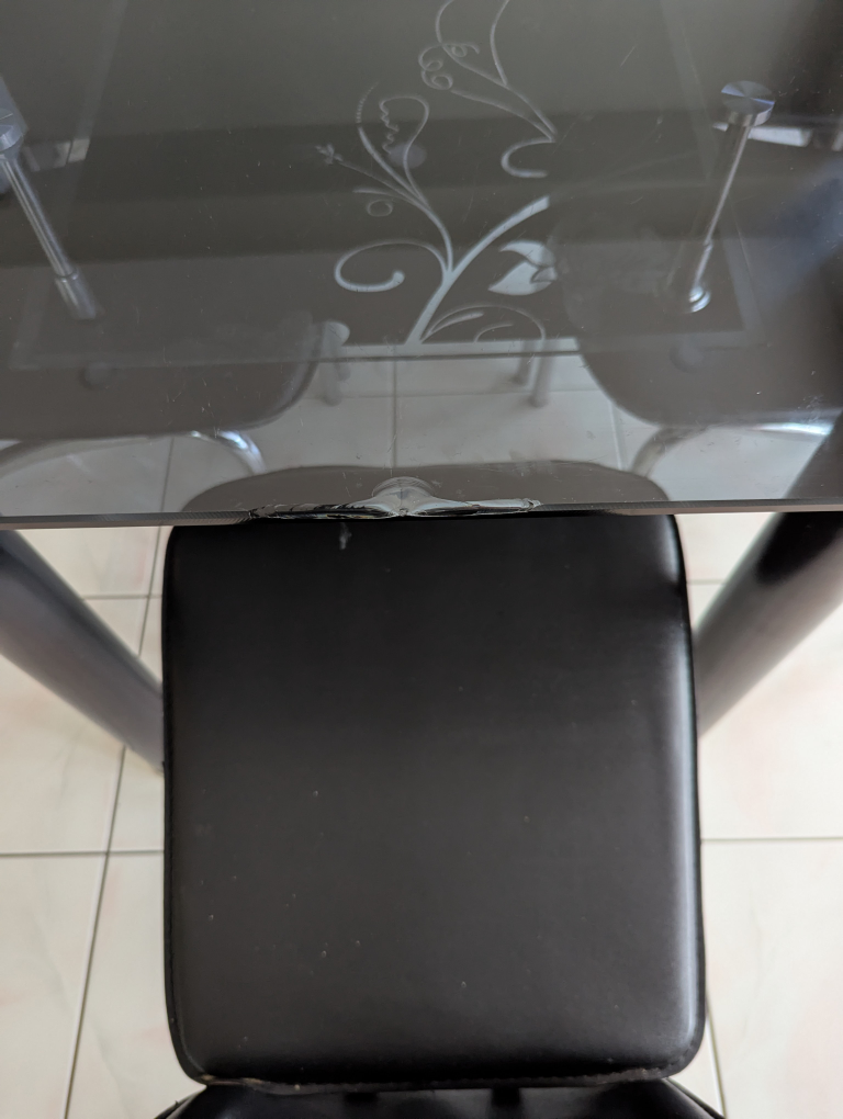 Glass Dining Table Set with 6 Black Chairs - photo 3