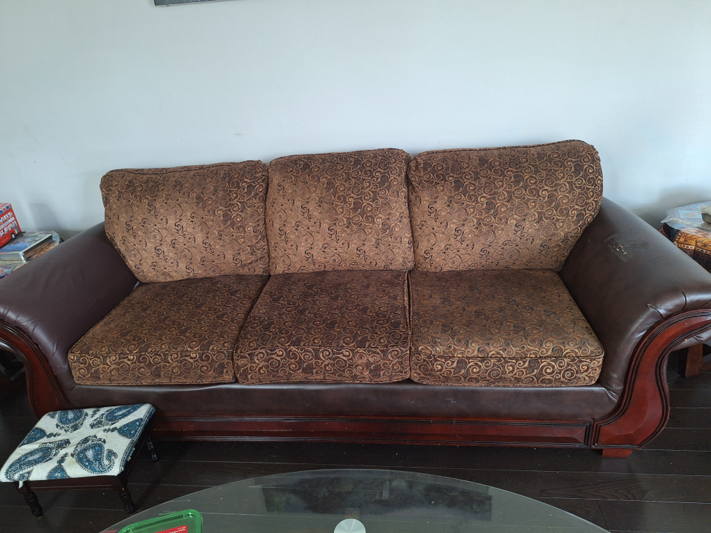 free Brown Fabric Sofa Set - photo 2