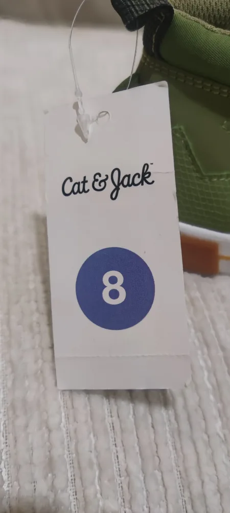 Cat & Jack Olive Green Toddler High-Top Sneakers - Size 8 image indicator(4)