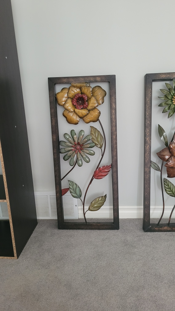 Set of Three Metal Flower Wall Decor - photo 2