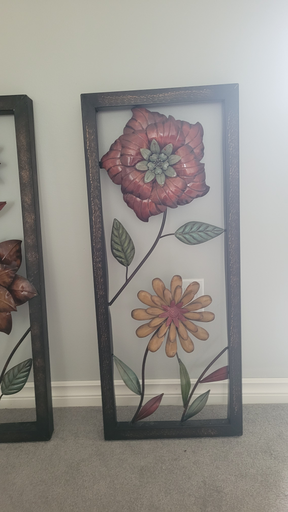 Set of Three Metal Flower Wall Decor - photo 4