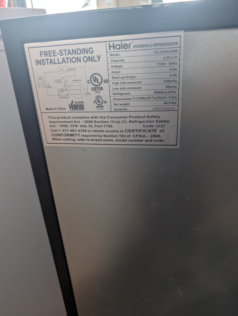 Haier 3.2 Cu. Ft Mini Fridge - photo 4