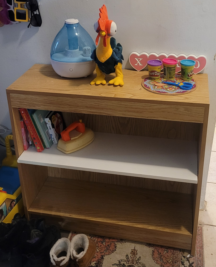 Wooden Two-Shelf Bookcase #freecycle