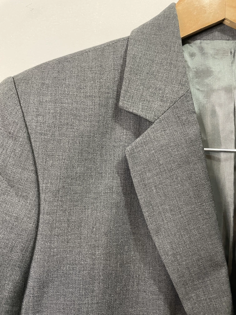 agnes b 100% Wool Grey Suit Jacket - photo 2