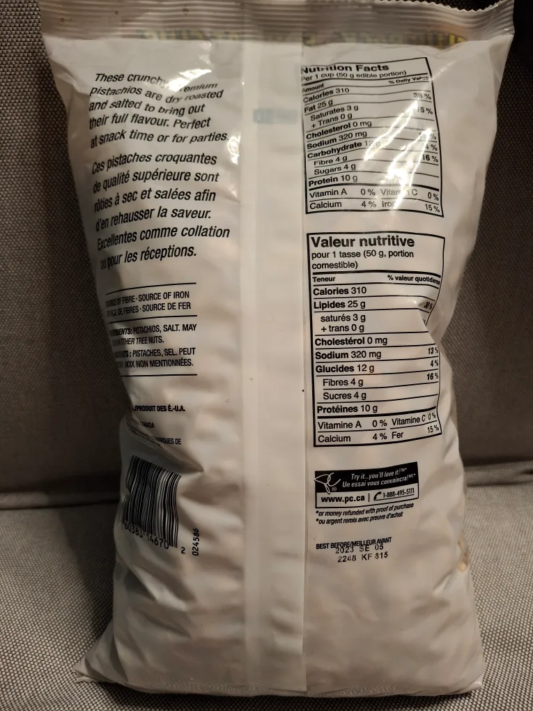 President's Choice California Pistachios - 1.13 kg bag image indicator(2)