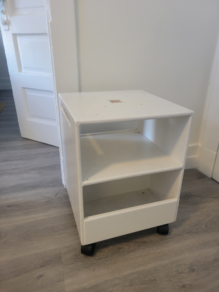 White Rolling Storage Cart