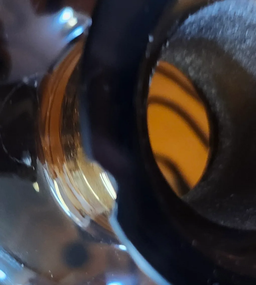 Vintage Glass Decanter with Gold Accents image indicator(6)