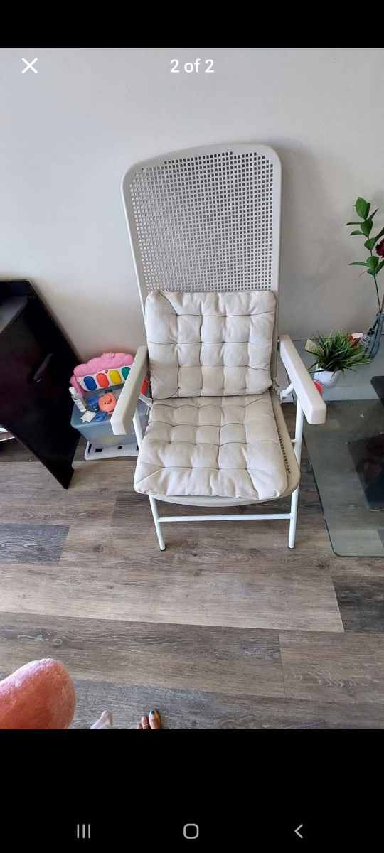 Folding Patio Chair with Cushion
