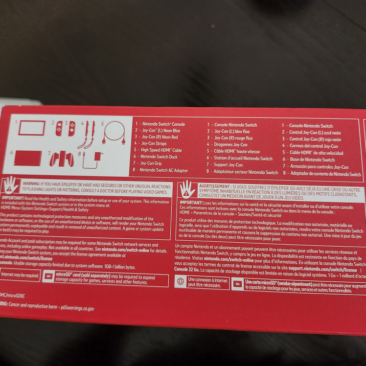 Nintendo Switch Console with 3 Games - photo 2