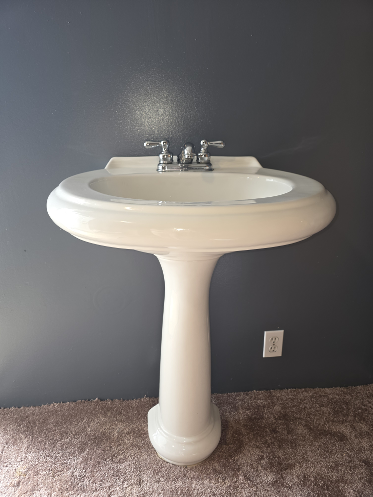 Pedestal Sink and Faucet
