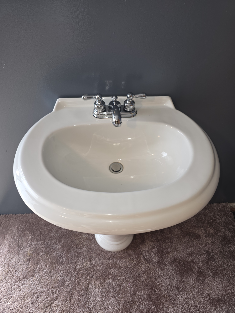 Pedestal Sink and Faucet - photo 3