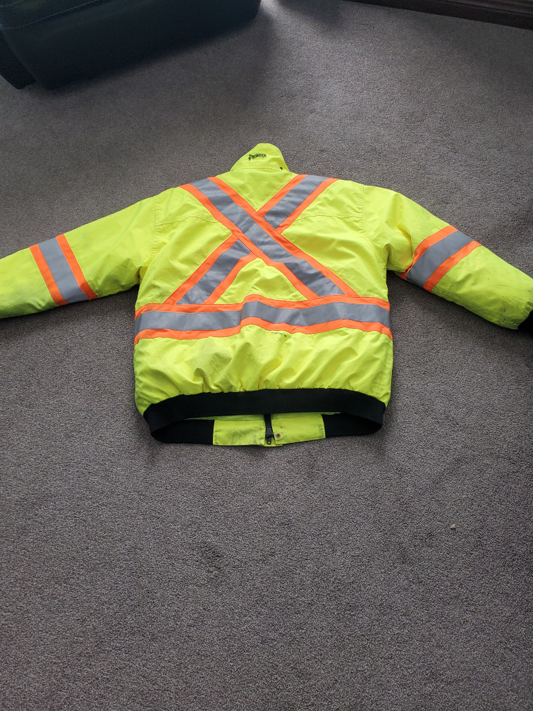Yellow high-visibility winter jacket - photo 2