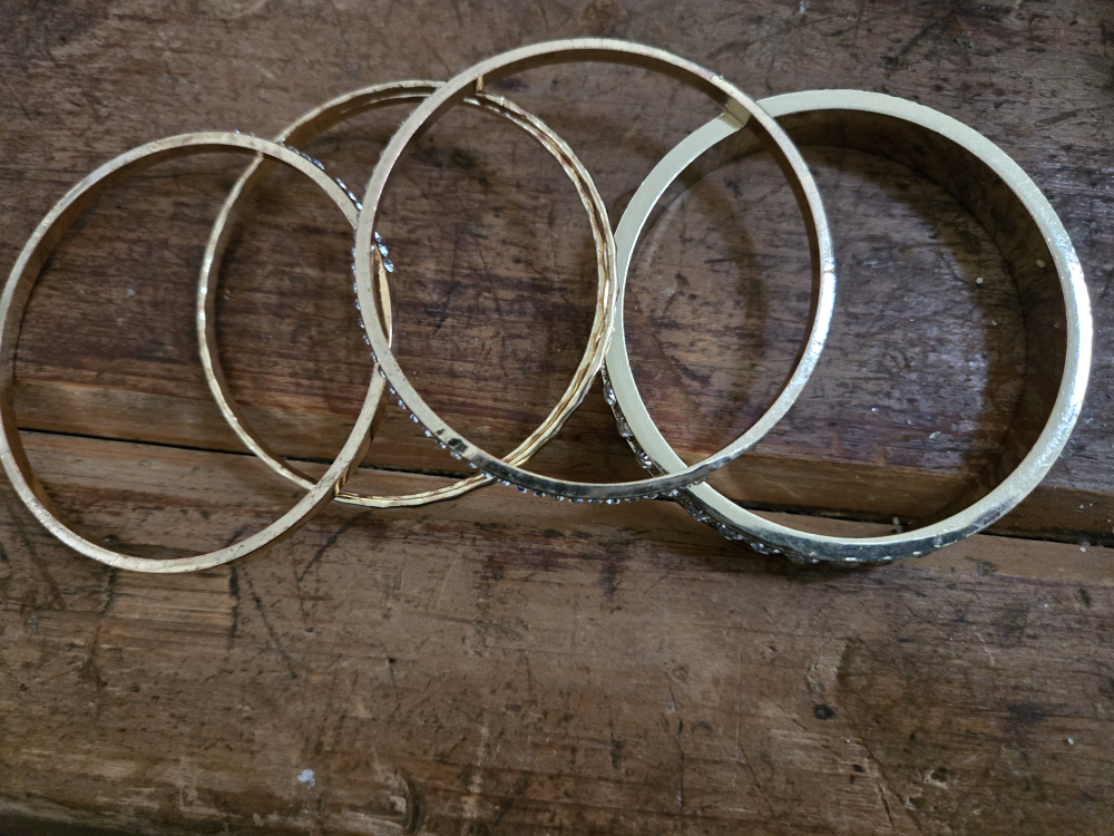Gold Tone Bangles Set of 5