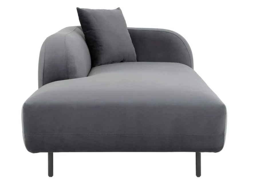 Deleuze Chaise Lounge - Contemporary Grey Velvet image indicator(3)