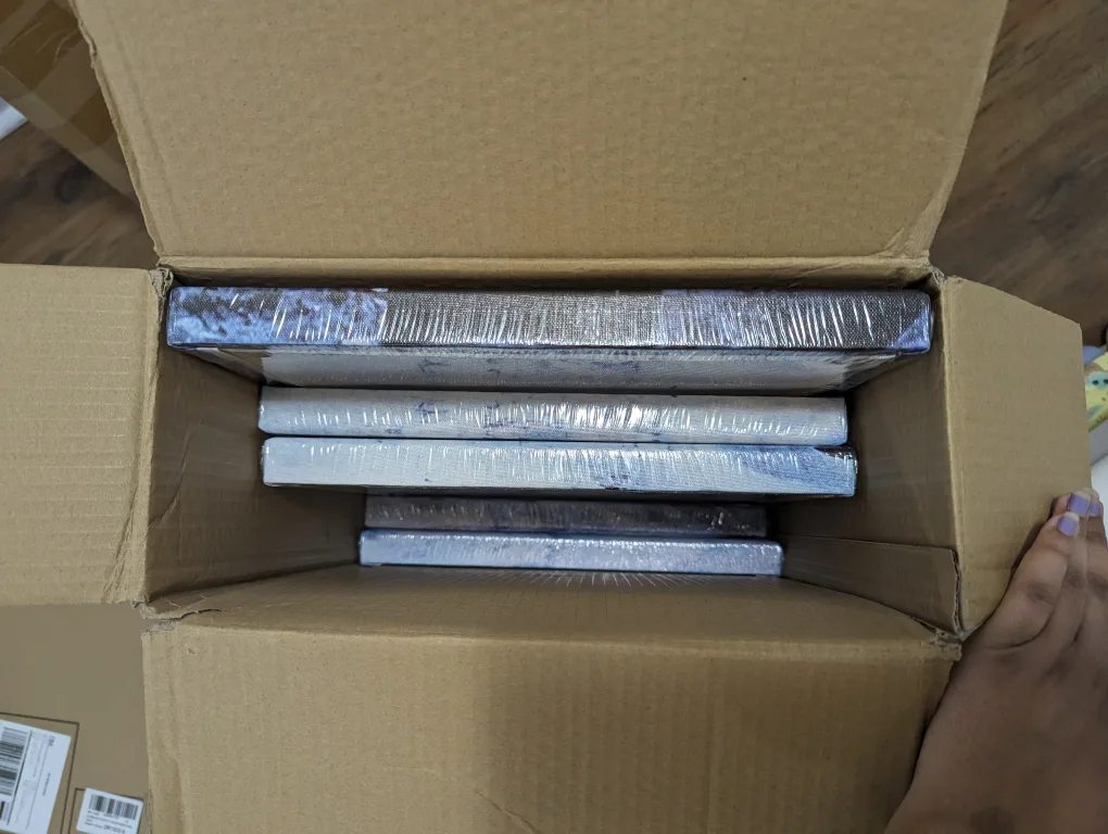 *New in Box* 5-Piece Canvas Wall art - Winter Landscape image indicator(6)