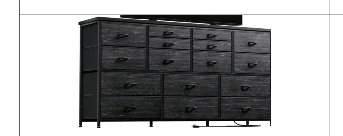 Black 16-Drawer Storage Cabinet