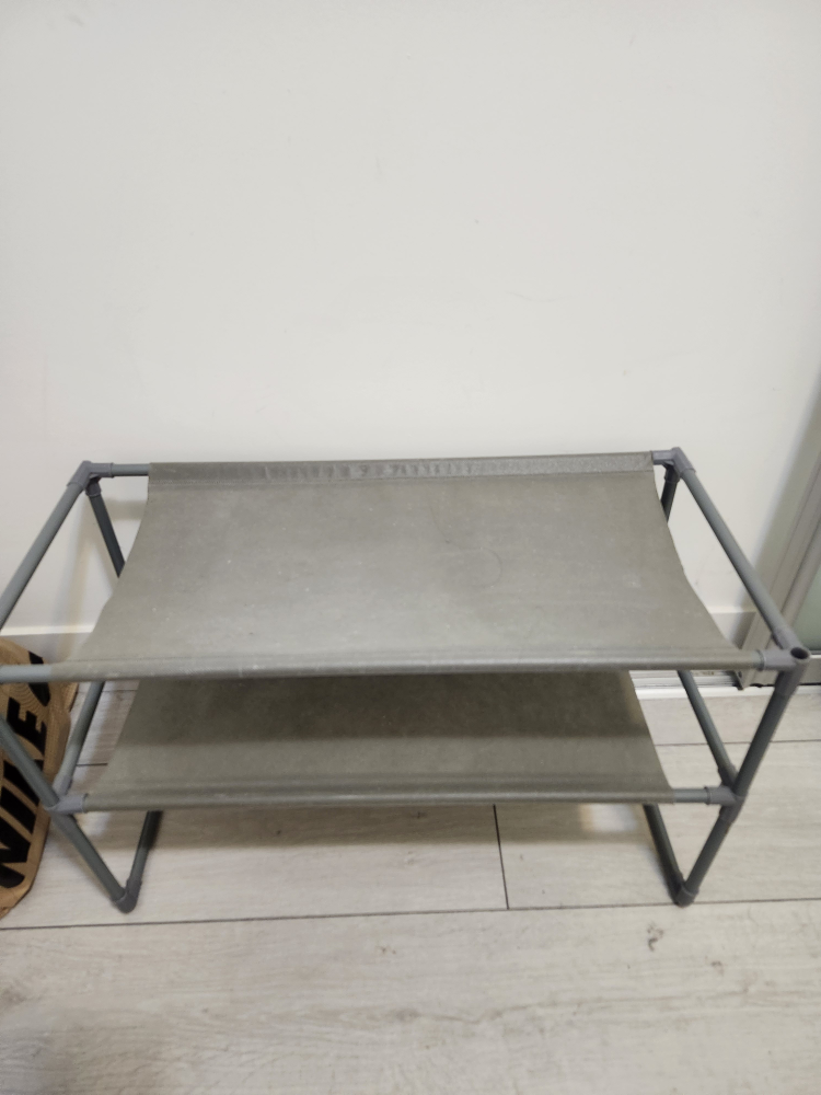 Two-Tier Fabric Shoe Rack