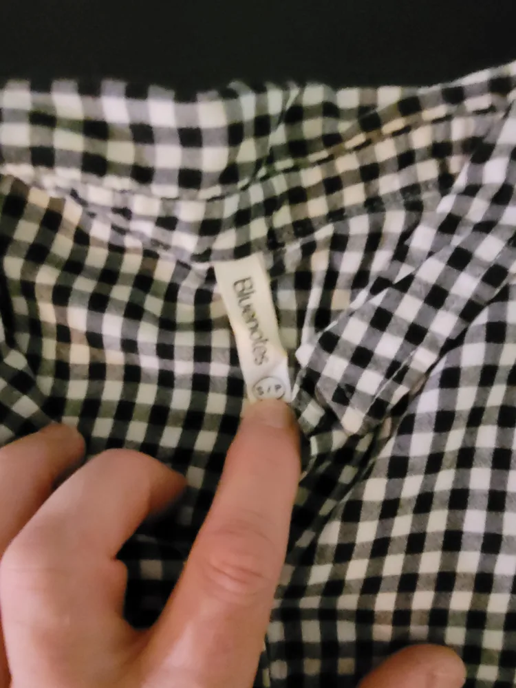 Blancos Black and White Gingham Button-Up Shirt image indicator(2)