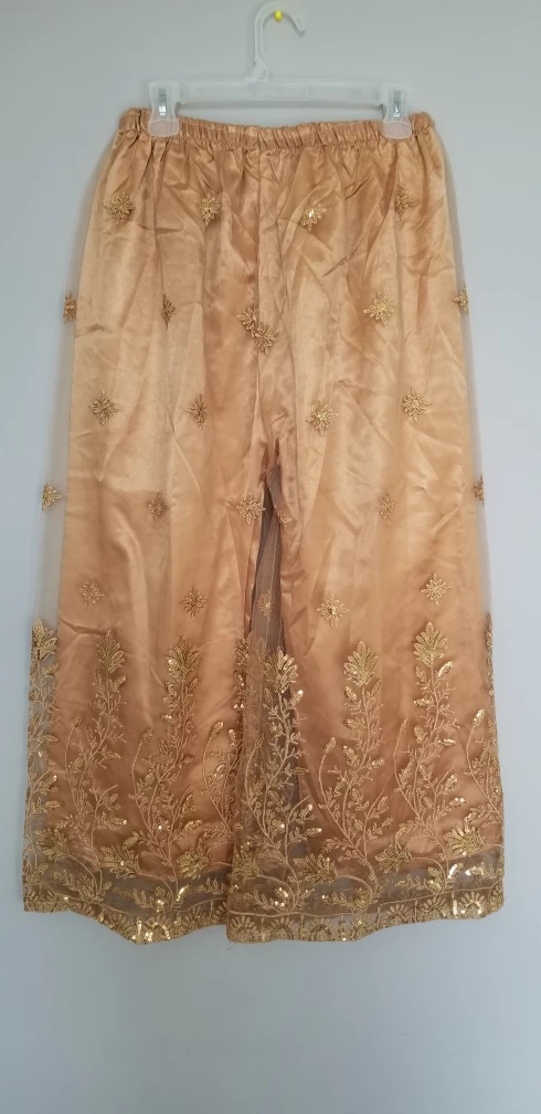 Frock with Trouzer and Dupatta Gorgeous Gold Embroidered - photo 3