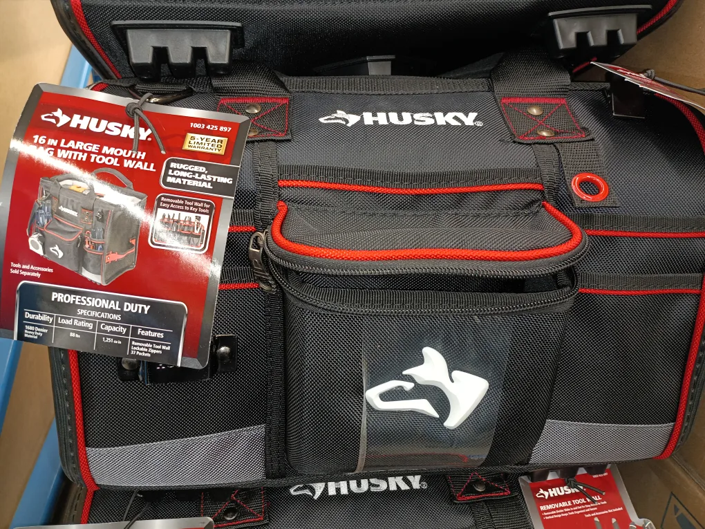 Husky 16-inch Large Mouth Tool Bag with Tool Wall image indicator(2)