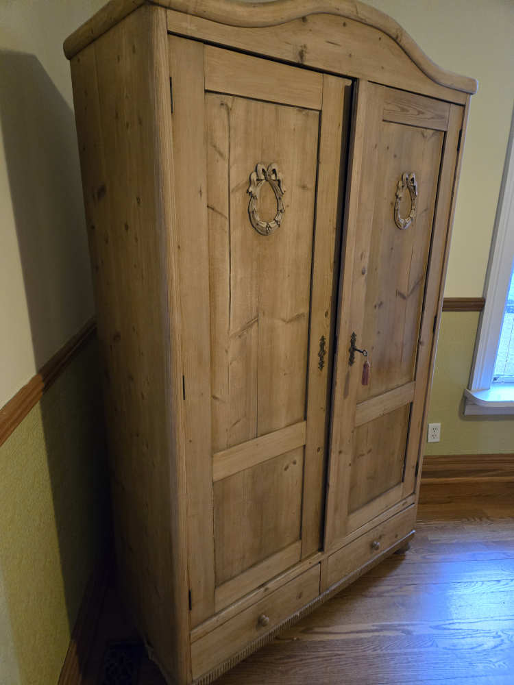 Antique Pine Armoire - photo 4