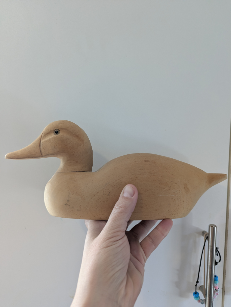 wooden duck