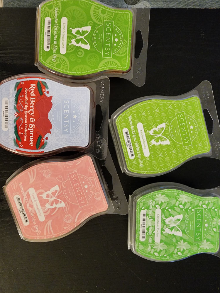 Five Scentsy Wax Bars