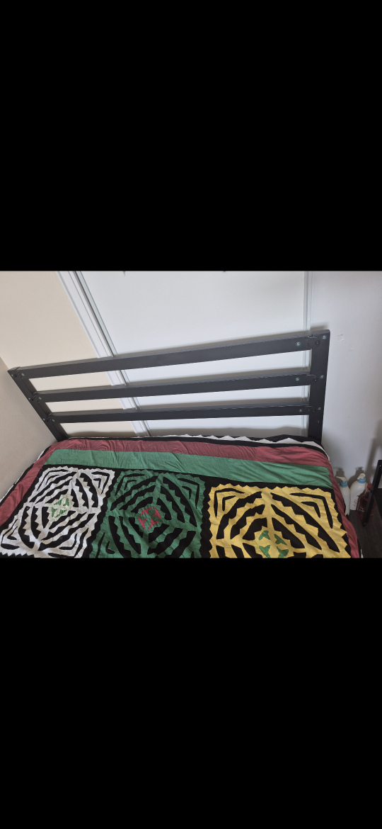 Metal Full-Size Bed Frame with Headboard