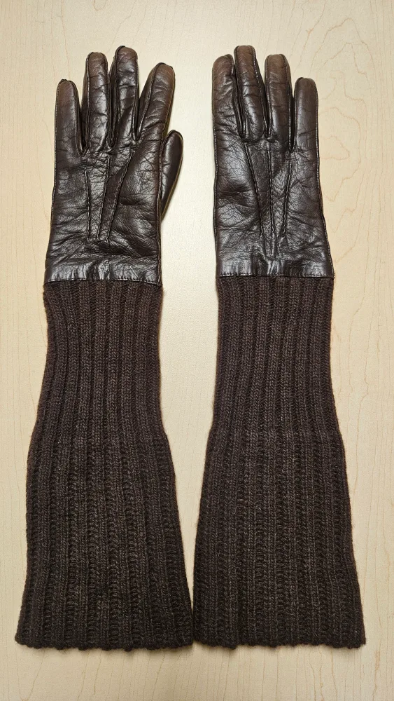 Leather & Knit Gloves #freecycle 🧡 image indicator(3)