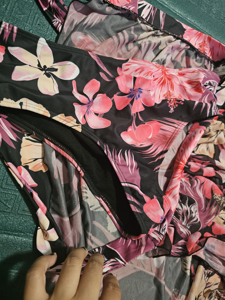 Floral Print Bikini with Sheer Cover-Up - photo 4