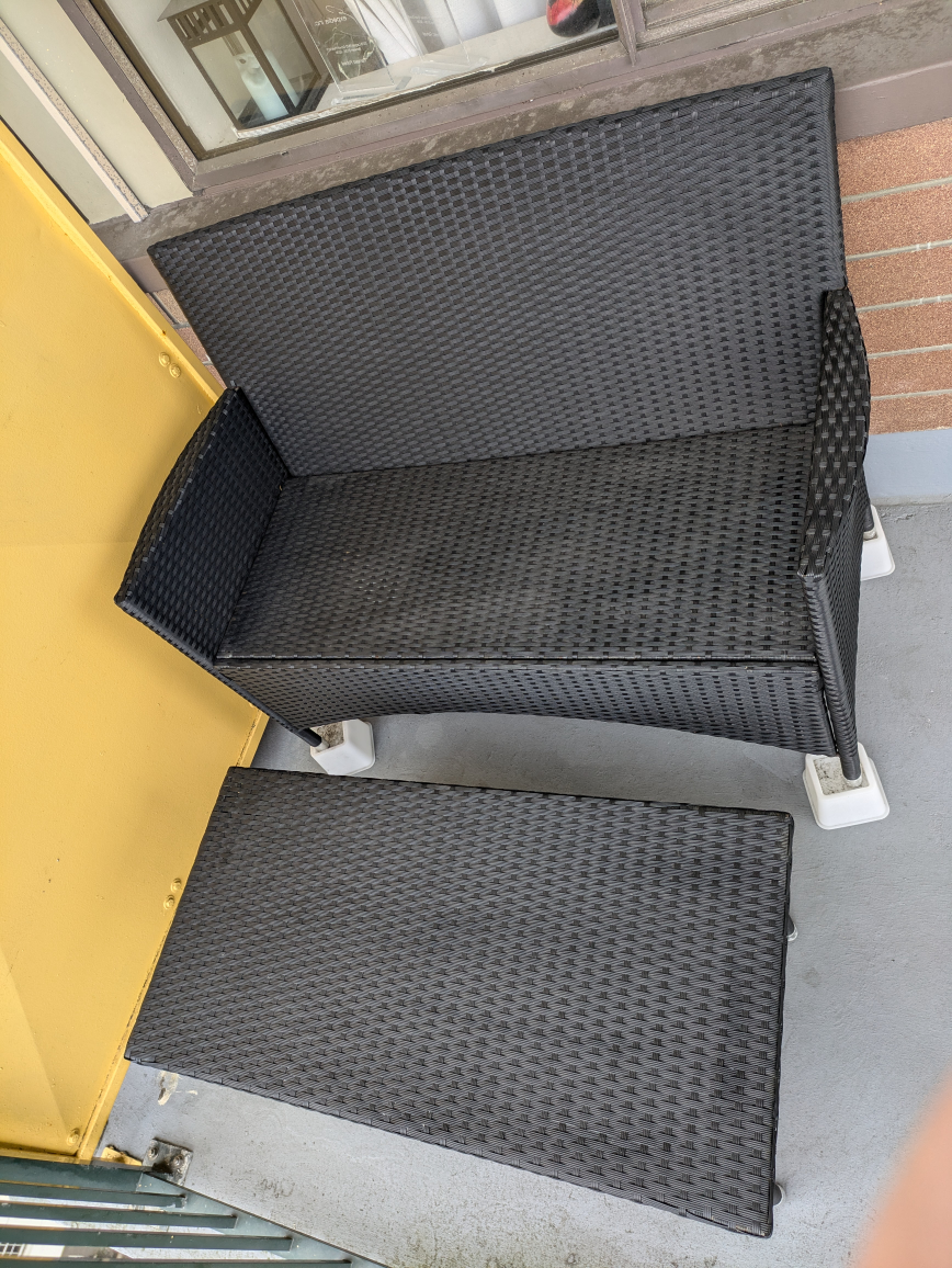Black Wicker Patio Set - photo 2
