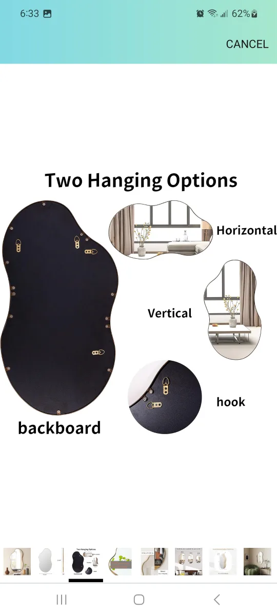 SHYFROY Irregular Wall Mirror - Gold brand new image indicator(5)