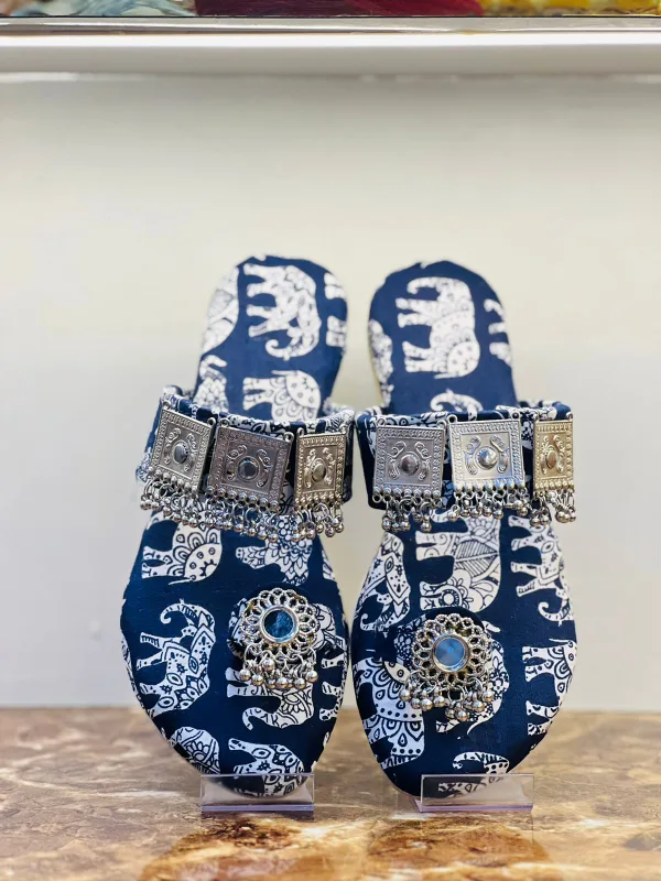 Gorgeous Embroidered Juttis & Girls' Red Sharara Suit image indicator(8)