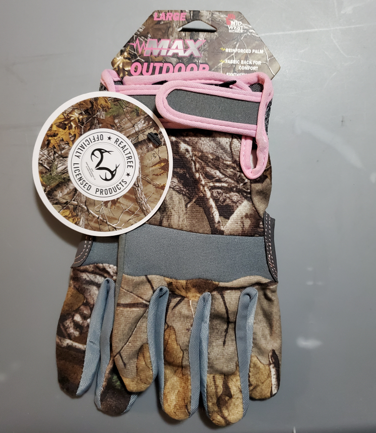 Max Outdoor Camo Gloves (New)