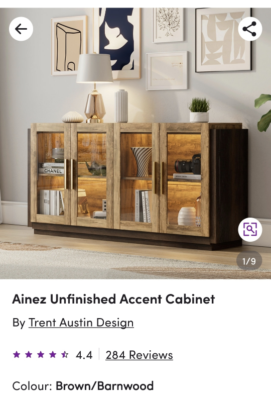 Ainez Unfinished Accent Cabinet by Trent Austin Design 🥕 - photo 2