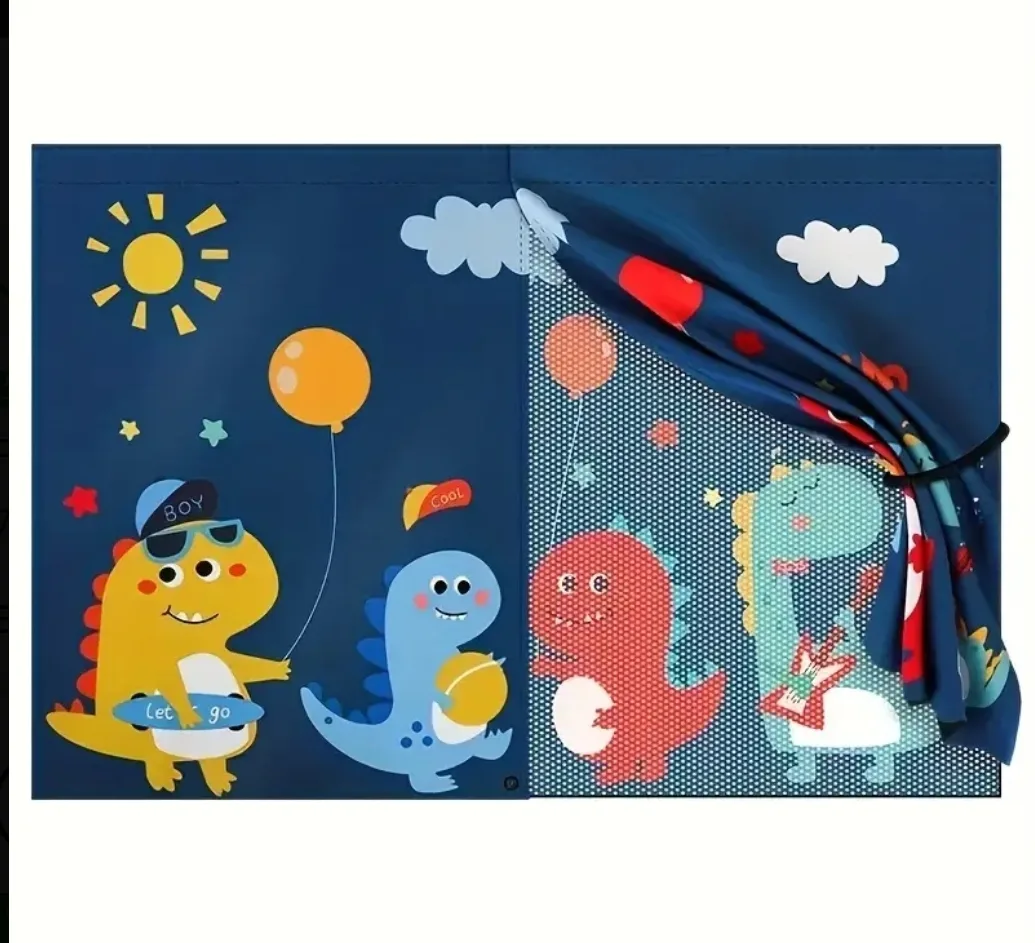 Dinosaur Car Sunshades for Kids - Double Layer Protection image indicator(4)