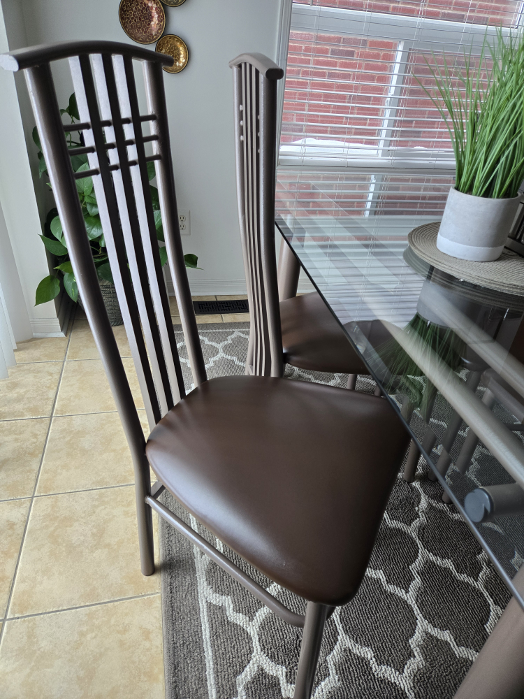 Glass Dining table x 6 chairs - photo 4