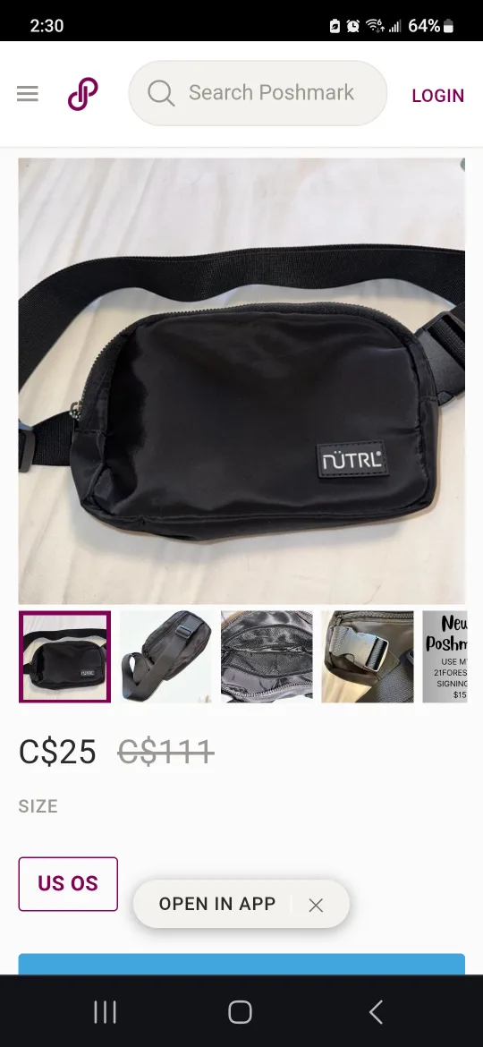 FUTRL Black Fanny Pack Waist Bag image indicator(3)