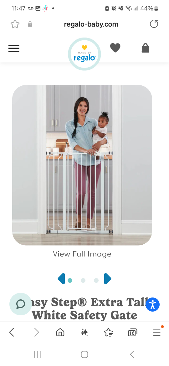 Regalo Easy Step Extra Tall White Safety Gate