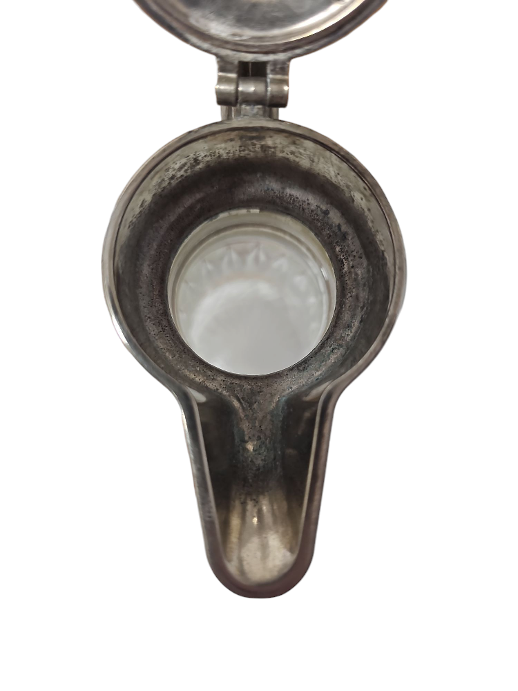 Vintage Crystal Decanter with Silver-Plated Mount - photo 5