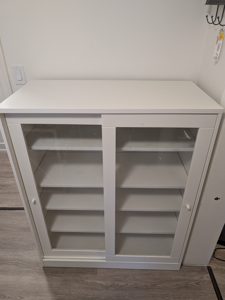 Urgent moving Sale - IKEA White Sliding Door Storage Cabinet - photo 5